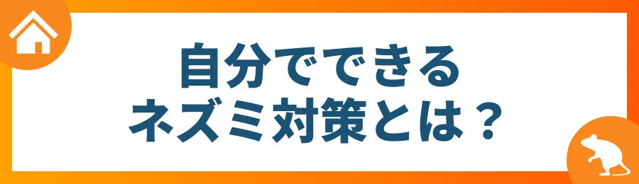 自分でできるネズミ対策とは?